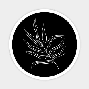 Palm Leaf Line Art Drawing - Leaves in the Wind 1 Magnet